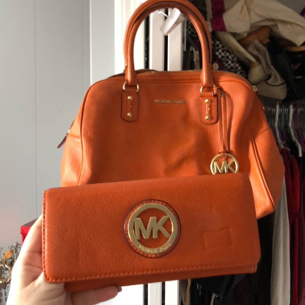 Michael Kors bag and wallet